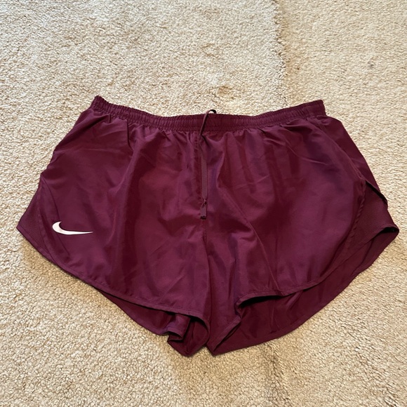 Nike Pants - Nike Red Athletic Shorts with Lightweight Design and Elastic Waistband